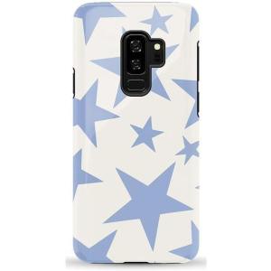 Casely Galaxy S9 Plus Case | Midnight Web | Spider Web | Essential Slim Dual-Layer Protective Design(Stars Align | Blue & White Stars)