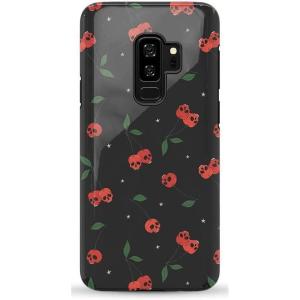 Casely Galaxy S9 Plus Case | Midnight Web | Spider Web | Essential Slim Dual-Layer Protective Design(Sweet Revenge | Cherry Skulls)