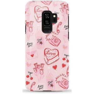 Casely Galaxy S9 Plus Case | Midnight Web | Spider Web | Essential Slim Dual-Layer Protective Design(That’s Amore | Valentine’s)