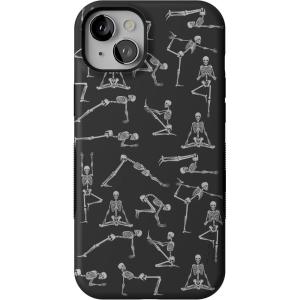 Casely iPhone 15 Plus Case – Outside The Lines Crayola Marker Case – Bold Compatible with MagSafe(Corpse Pose | Skeleton Yoga)