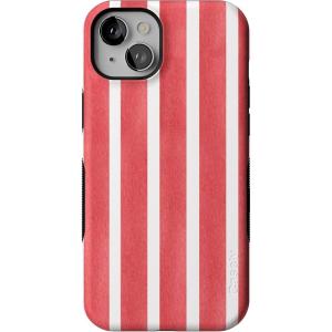 Casely iPhone 15 Plus Case – Outside The Lines Crayola Marker Case – Bold Compatible with MagSafe(East Coast Summer | Red Stripes)