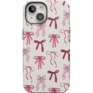 Casely iPhone 15 Plus Case – Outside The Lines Crayola Marker Case – Bold Compatible with MagSafe(Lover Girlie | Pink Bows)