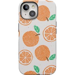 Casely iPhone 15 Plus Case – Outside The Lines Crayola Marker Case – Bold Compatible with MagSafe(Main Squeeze | Orange Stamped)