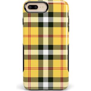 Casely iPhone 6/7/8 Plus Case | Make Your Mark | Crayola Paint Case(As if! Yellow Plaid)