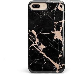 Casely iPhone 6/7/8 Plus Case | Make Your Mark | Crayola Paint Case(Cracked Rose Gold Black Marble)