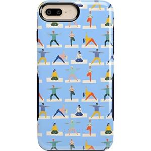 Casely iPhone 6/7/8 Plus Case | Make Your Mark | Crayola Paint Case(Go with the Flow Light Blue Yoga)