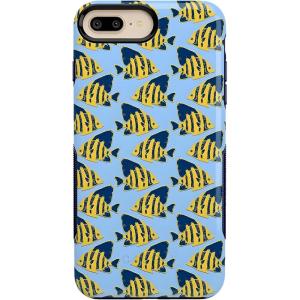 Casely iPhone 6/7/8 Plus Case | Make Your Mark | Crayola Paint Case(Something’s Fishy Navy Blue & Yellow Fish)