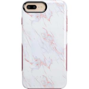 Casely iPhone 6/7/8 Plus Case | Make Your Mark | Crayola Paint Case(Subtle Blush | White and Pink Marble)
