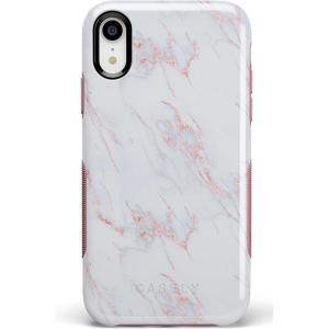 Casely iPhone XR Case | Make Your Mark | Crayola Paint Case(44 Beautiful White and Pink Marble)