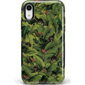 Casely iPhone XR Case | Make Your Mark | Crayola Paint Case(Frida Kahlo | Sneaky Monkeys | Jungle Floral)