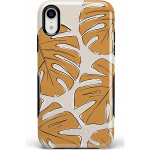 Casely iPhone XR Case | Make Your Mark | Crayola Paint Case(Island Time | Tropical Leaves Floral)
