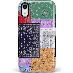Casely iPhone XR Case | Make Your Mark | Crayola Paint Case(Swatch It Up | Patchwork Bandana)