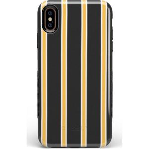 Casely iPhone Xs Max Case | Make Your Mark | Crayola Paint Case(25 Fine Lines Mustard Yellow Pinstripe)