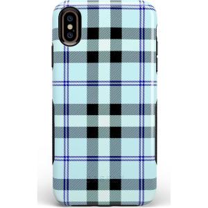 Casely iPhone Xs Max Case | Make Your Mark | Crayola Paint Case(As if! | Light Blue Plaid)