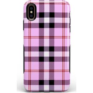 Casely iPhone Xs Max Case | Make Your Mark | Crayola Paint Case(As if! | Light Purple Plaid)