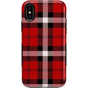 Casely iPhone Xs Max Case | Make Your Mark | Crayola Paint Case(As if! Red Plaid)