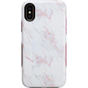 Casely iPhone Xs Max Case | Make Your Mark | Crayola Paint Case(Beautiful White and Pink Marble)