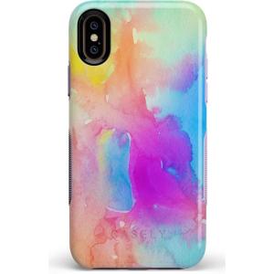 Casely iPhone Xs Max Case | Make Your Mark | Crayola Paint Case(Cute Rainbow Marble)