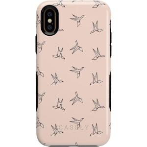 Casely iPhone Xs Max Case | Make Your Mark | Crayola Paint Case(Paper Crane Origami | Beige Pattern)