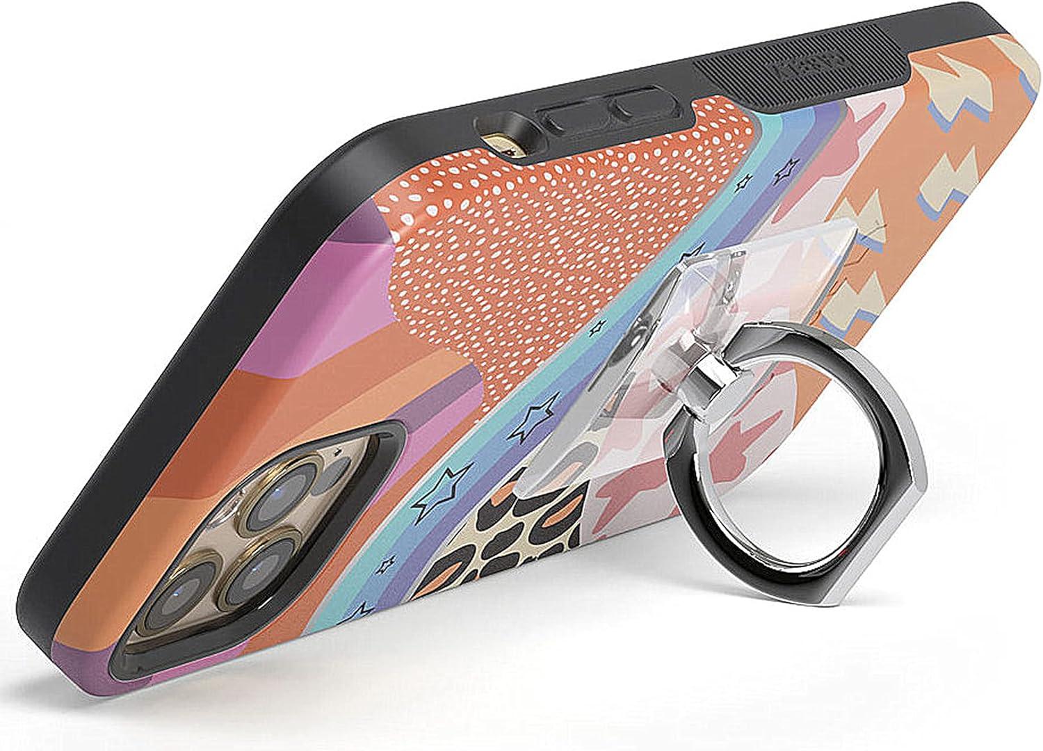 imageCasely Phone Ring  Rose to Fame  Blue amp White Rose Phone Ring  360 Degree Complete Swivel Strong Adhesive Remove and Reuse Works on Any PhoneClear Phone Ring