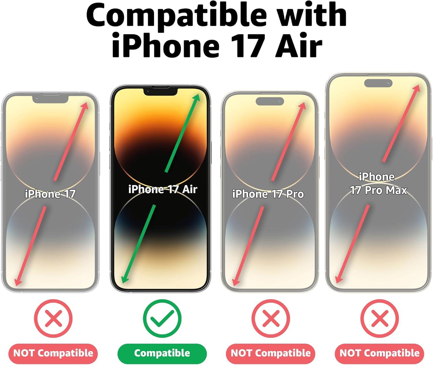 imageCasely Screen Protector for iPhone 12 Pro Max Tempered Glass Screen ProtectoriPhone 17 Air