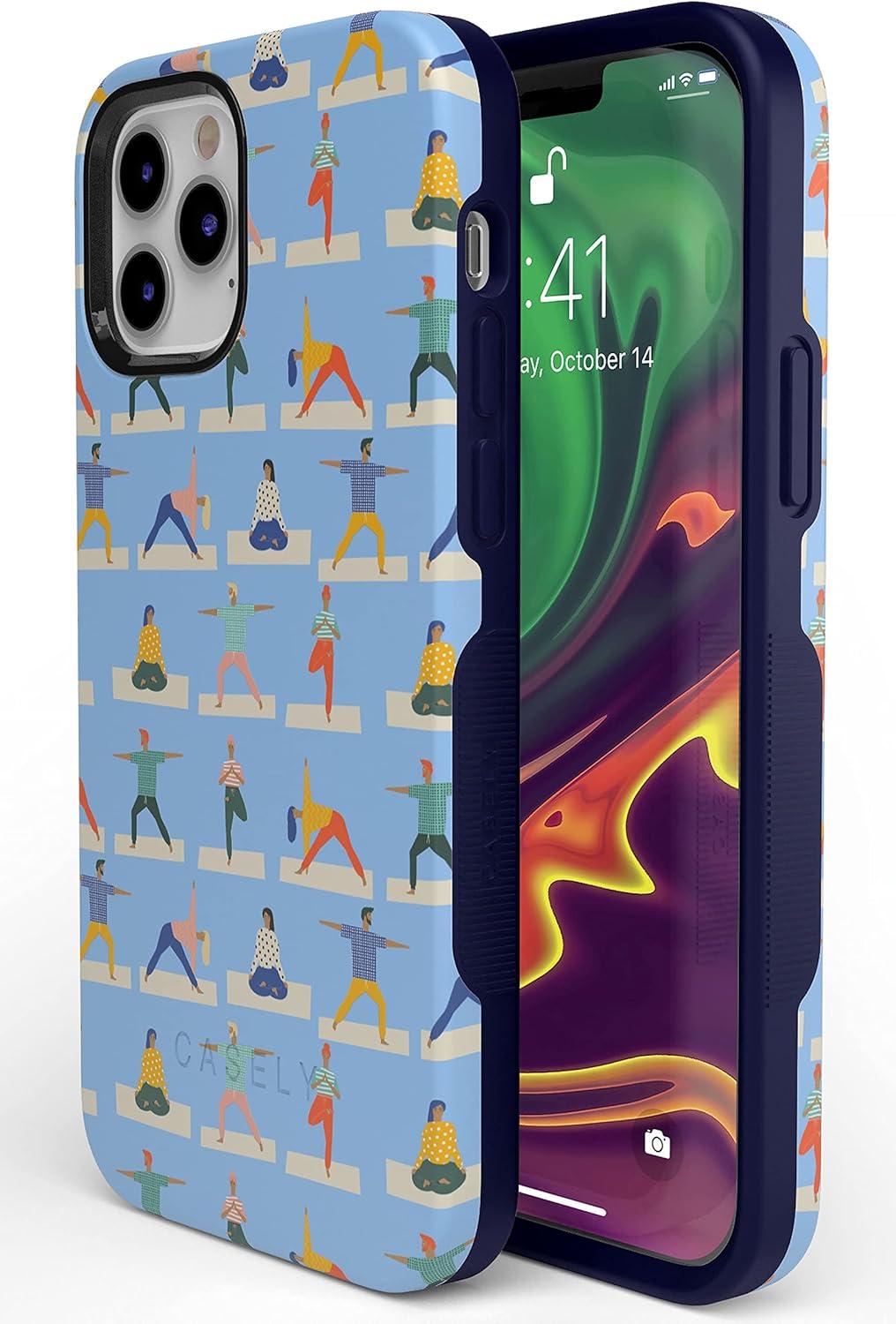 imageCasely iPhone 11 Pro Case  Make Your Mark  Crayola Paint CaseGo with the Flow Light Blue Yoga