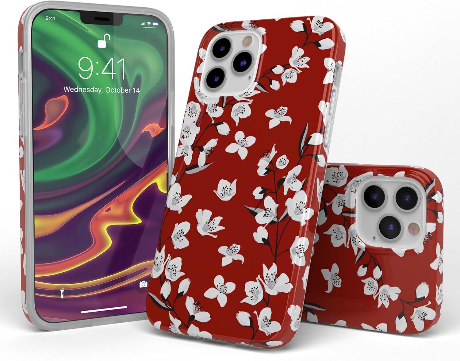 imageCasely iPhone 11 Pro Floral Case  Rose to Fame Coquette  Blue amp White Rose CaseFloral Forest  Red Cherry Blossom Floral