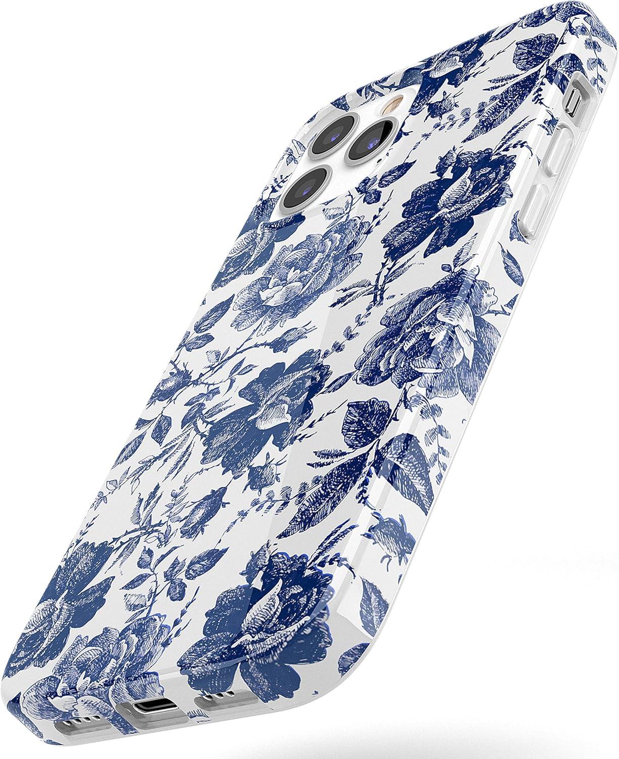 imageCasely iPhone 11 Pro Floral Case  Rose to Fame Coquette  Blue amp White Rose CaseRose to Fame  Blue  White Rose Floral