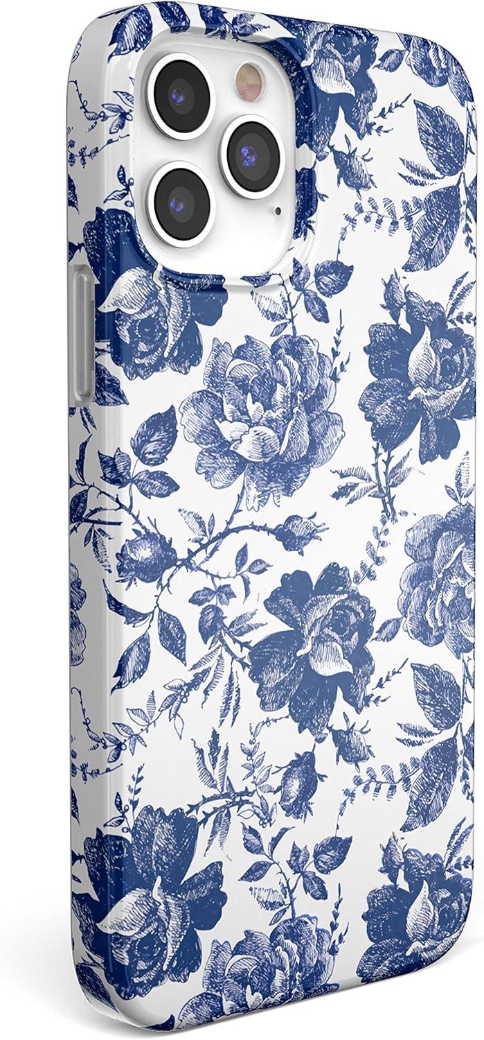 imageCasely iPhone 11 Pro Floral Case  Rose to Fame Coquette  Blue amp White Rose CaseRose to Fame  Blue  White Rose Floral