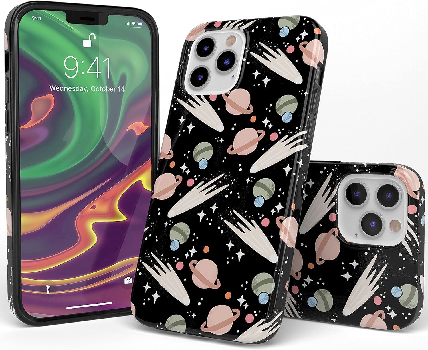 imageCasely iPhone 11 Pro Floral Case  Rose to Fame Coquette  Blue amp White Rose CaseTo The Moon  Back  Outer Space