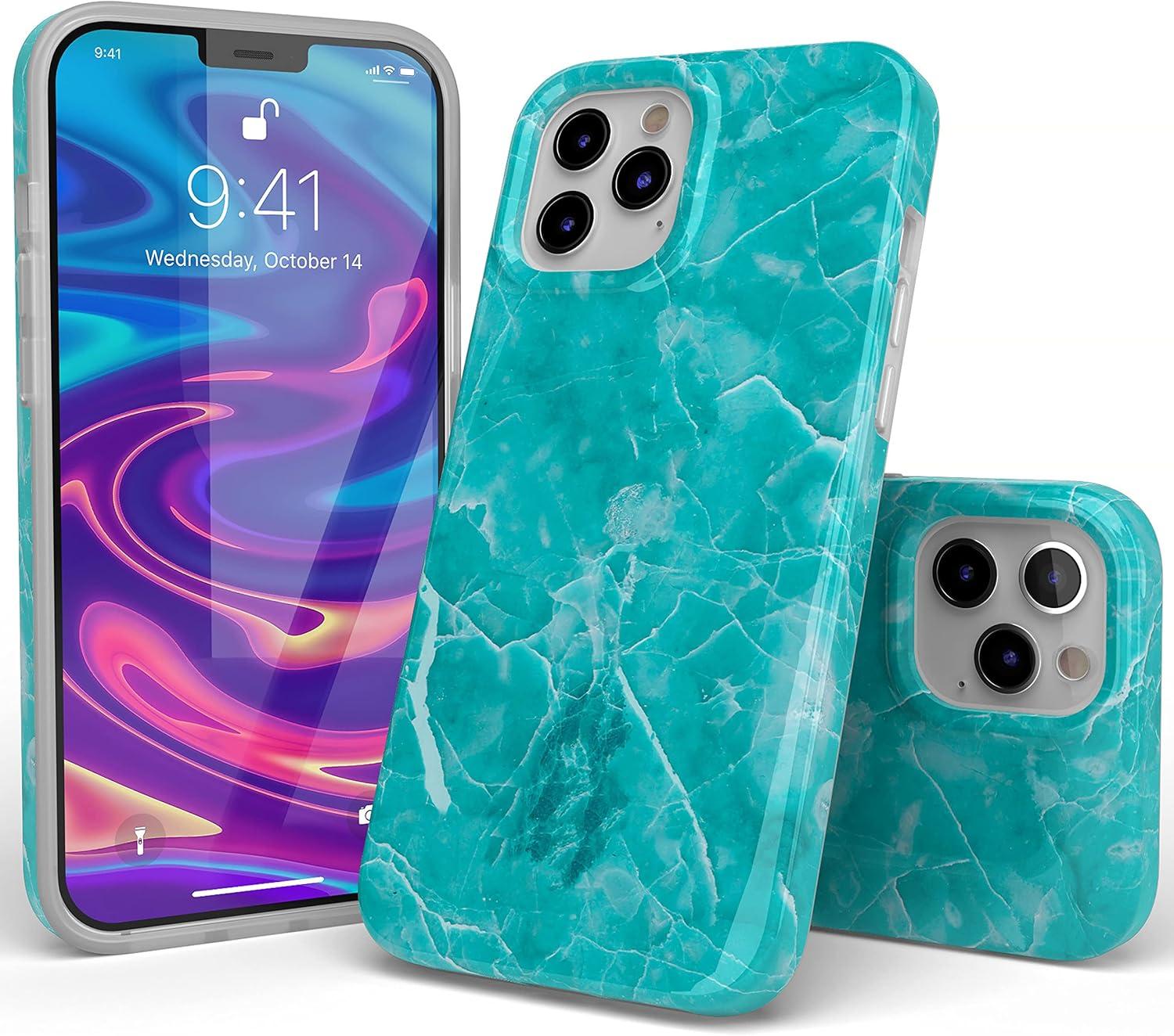 imageCasely iPhone 11 Pro Max Case  Out and About  Light Pink Floral  Classic Ultra Slim DesignBeautiful Teal Blue Seaglass