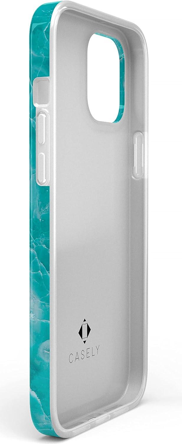 imageCasely iPhone 11 Pro Max Case  Out and About  Light Pink Floral  Classic Ultra Slim DesignBeautiful Teal Blue Seaglass