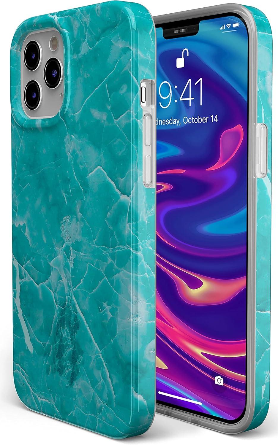 imageCasely iPhone 11 Pro Max Case  Out and About  Light Pink Floral  Classic Ultra Slim DesignBeautiful Teal Blue Seaglass