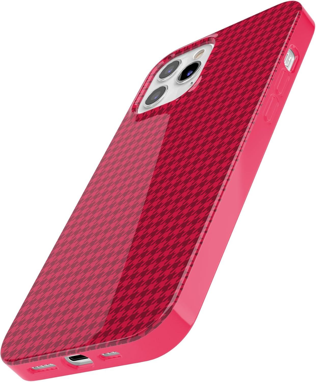 imageCasely iPhone 11 Pro Max Case  Out and About  Light Pink Floral  Classic Ultra Slim DesignBest Dressed  Pink Houndstooth
