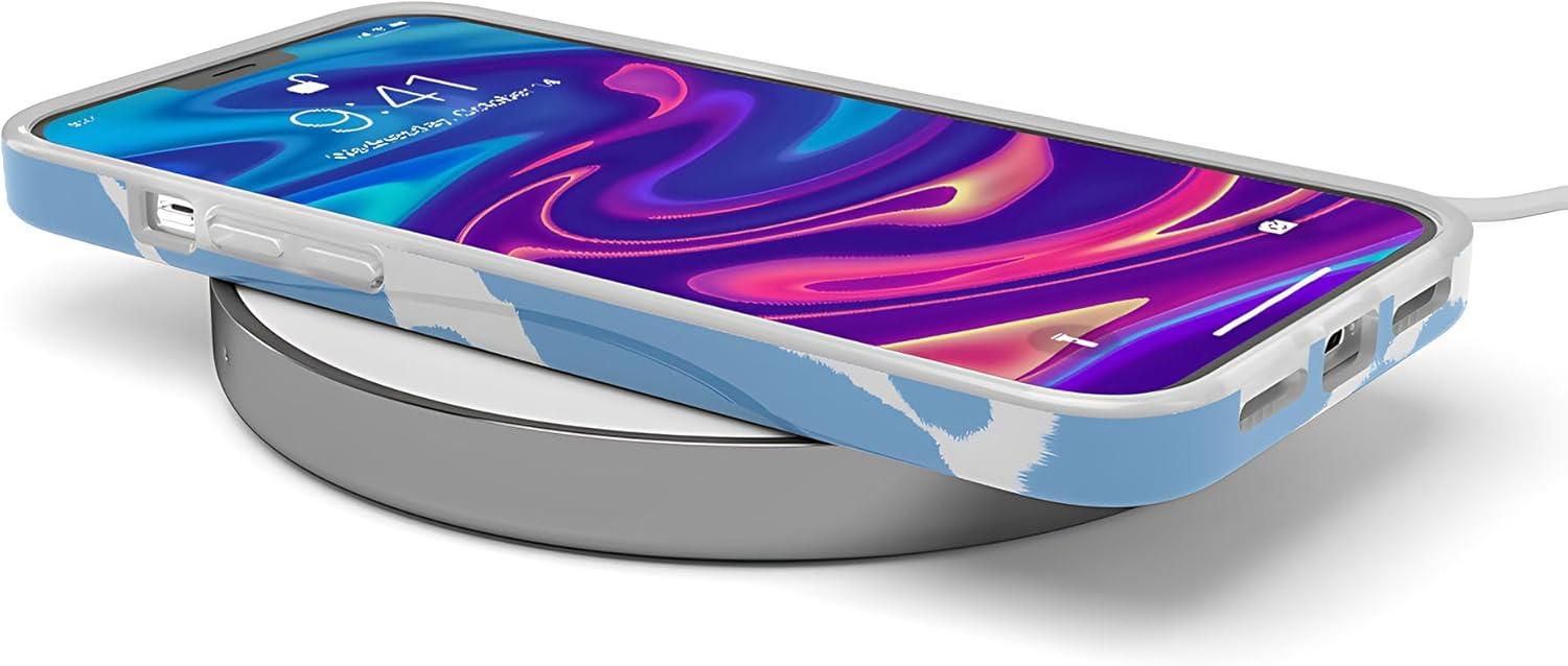 imageCasely iPhone 11 Pro Max Case  Out and About  Light Pink Floral  Classic Ultra Slim DesignCurrent MOOd  Light Blue Cow Print