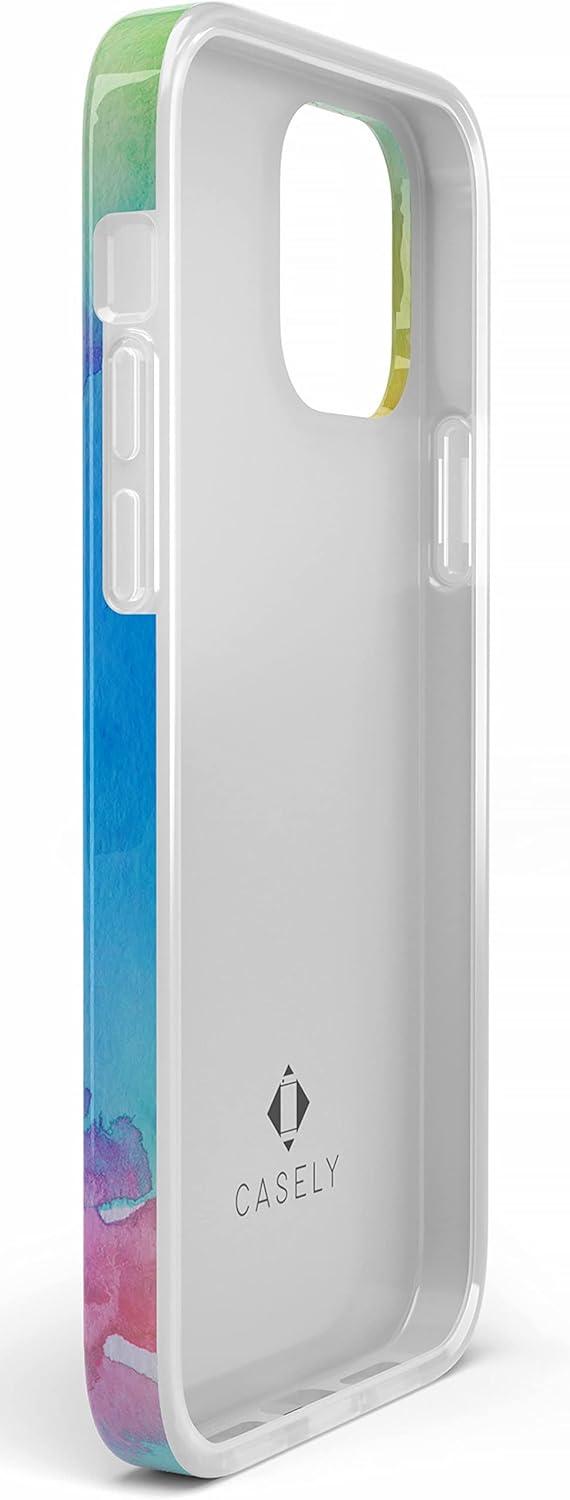 imageCasely iPhone 11 Pro Max Case  Out and About  Light Pink Floral  Classic Ultra Slim DesignCute Rainbow Marble