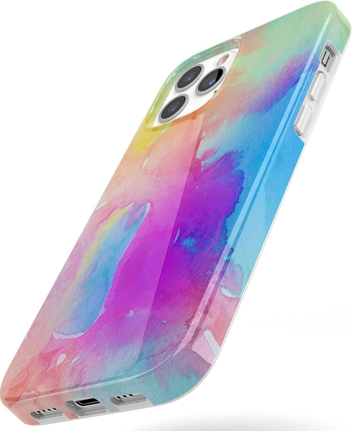 imageCasely iPhone 11 Pro Max Case  Out and About  Light Pink Floral  Classic Ultra Slim DesignCute Rainbow Marble