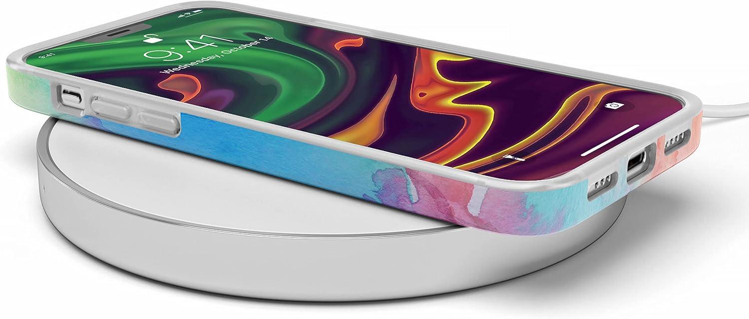 imageCasely iPhone 11 Pro Max Case  Out and About  Light Pink Floral  Classic Ultra Slim DesignCute Rainbow Marble