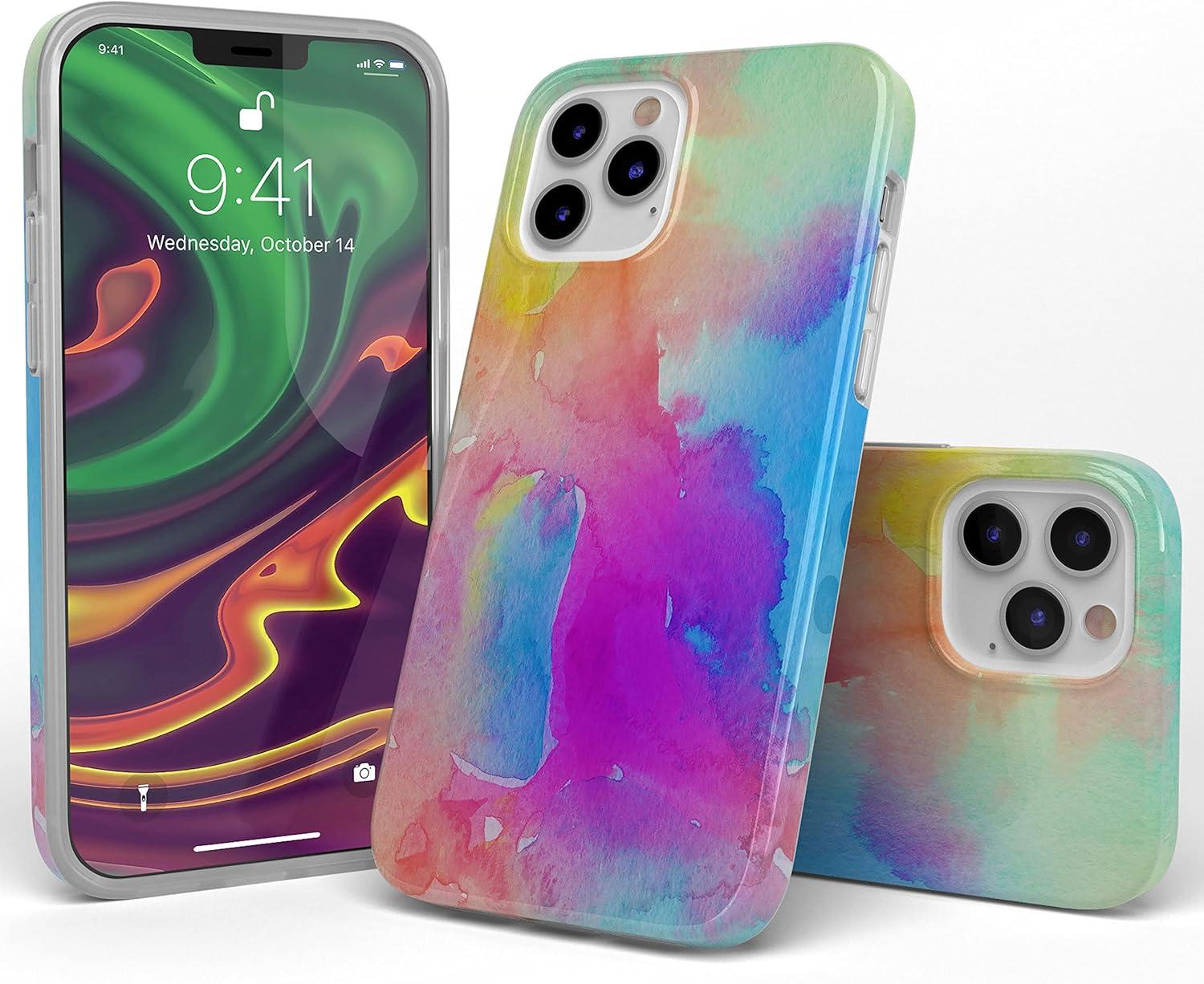 imageCasely iPhone 11 Pro Max Case  Out and About  Light Pink Floral  Classic Ultra Slim DesignCute Rainbow Marble