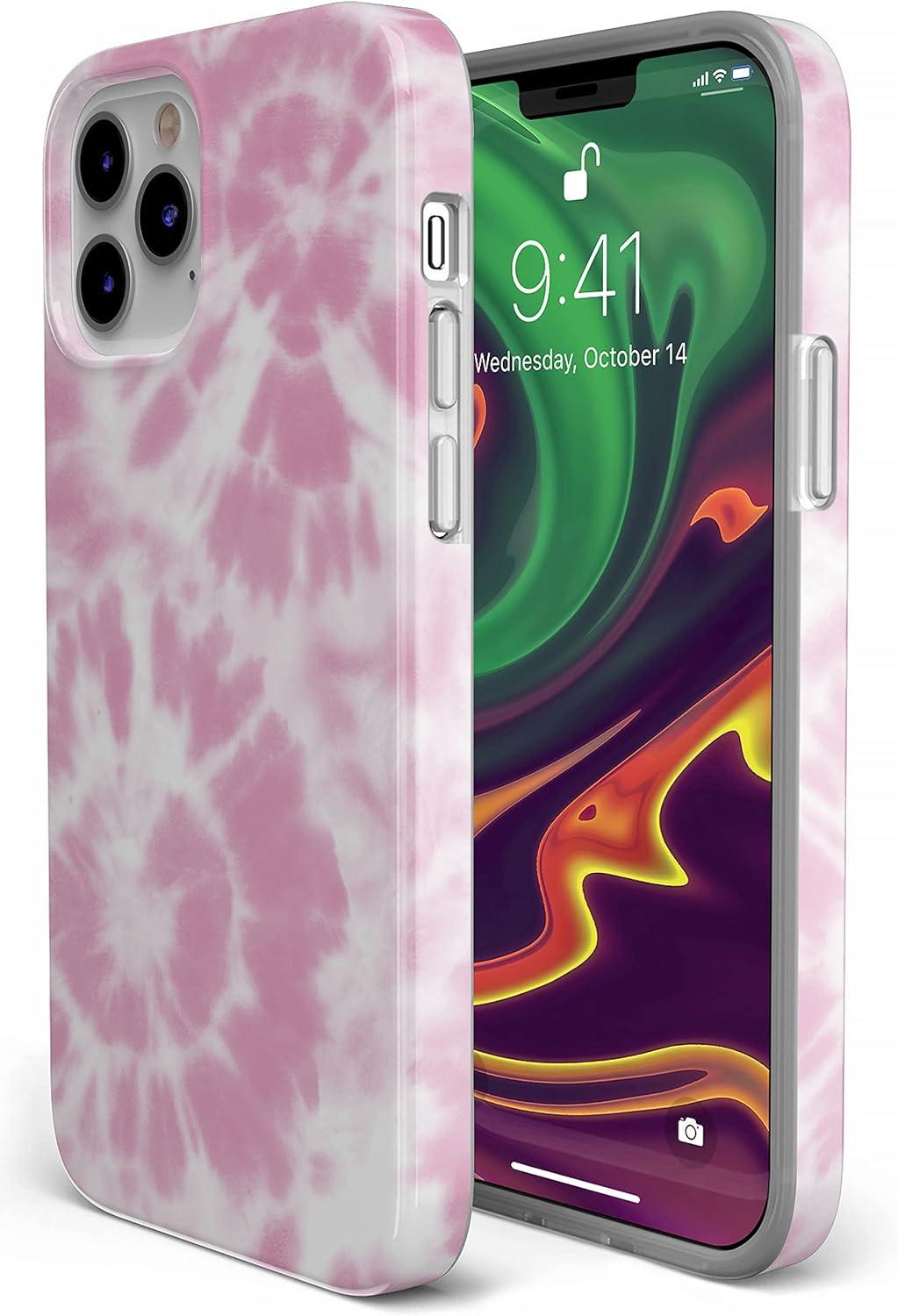 imageCasely iPhone 11 Pro Max Case  Out and About  Light Pink Floral  Classic Ultra Slim DesignDown for Whatever  Light Pink Tie Dye
