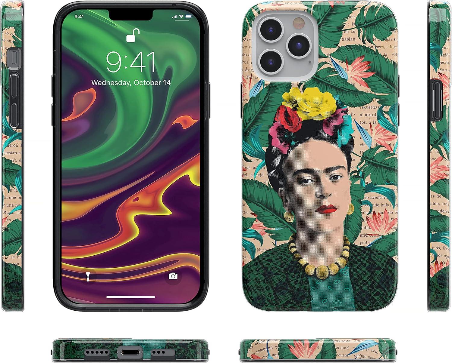 imageCasely iPhone 11 Pro Max Case  Out and About  Light Pink Floral  Classic Ultra Slim DesignFrida Kahlo  Find Your Muse  Portrait Floral