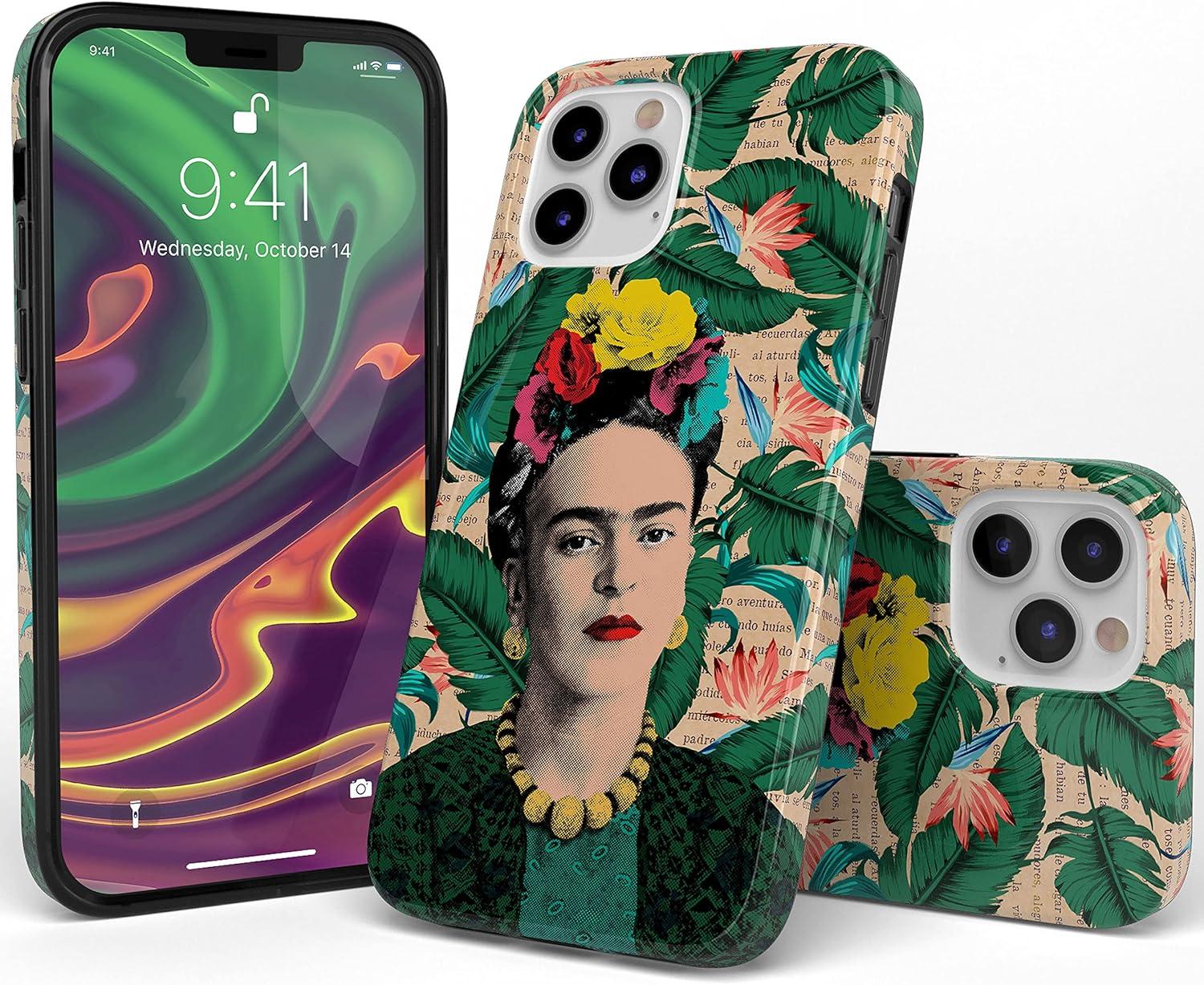 imageCasely iPhone 11 Pro Max Case  Out and About  Light Pink Floral  Classic Ultra Slim DesignFrida Kahlo  Find Your Muse  Portrait Floral