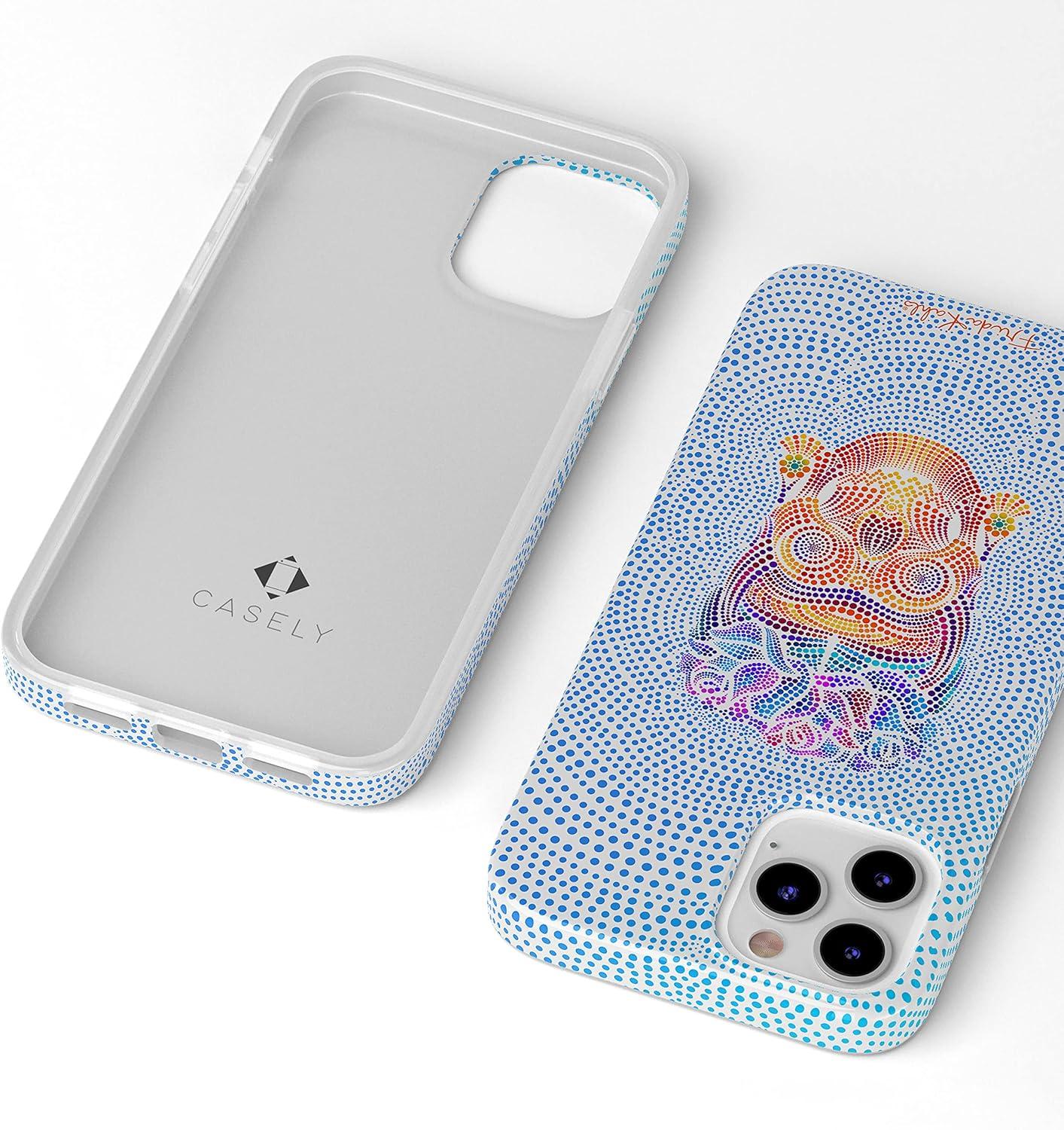 imageCasely iPhone 11 Pro Max Case  Out and About  Light Pink Floral  Classic Ultra Slim DesignFrida Kahlo  Vida y Muerte  Dotted Skull
