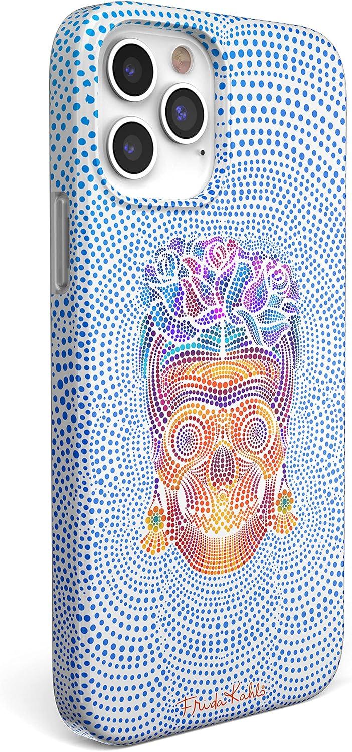 imageCasely iPhone 11 Pro Max Case  Out and About  Light Pink Floral  Classic Ultra Slim DesignFrida Kahlo  Vida y Muerte  Dotted Skull