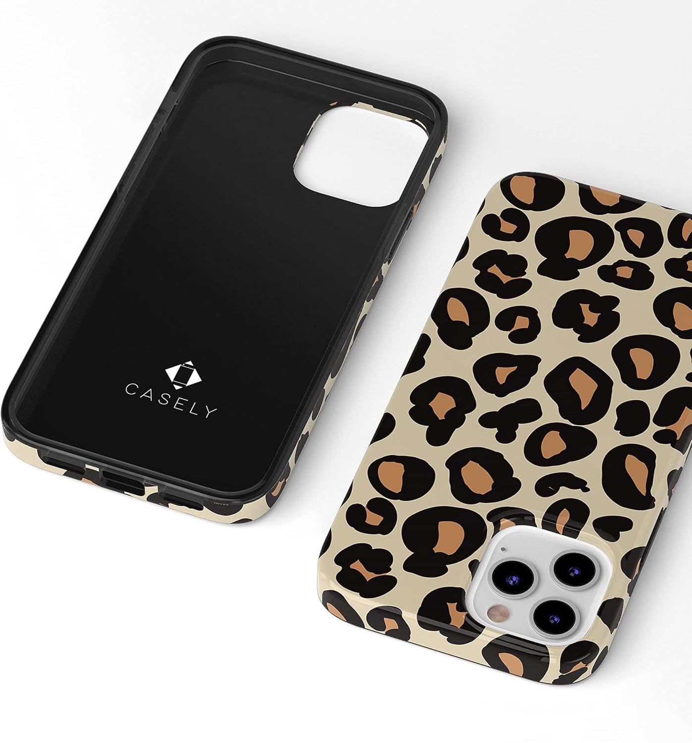imageCasely iPhone 11 Pro Max Case  Out and About  Light Pink Floral  Classic Ultra Slim DesignInto the Wild  Leopard