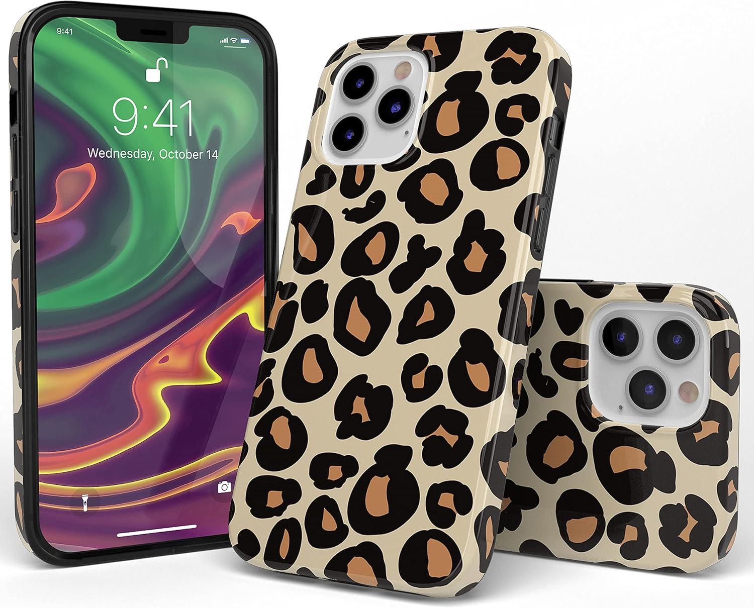 imageCasely iPhone 11 Pro Max Case  Out and About  Light Pink Floral  Classic Ultra Slim DesignInto the Wild  Leopard