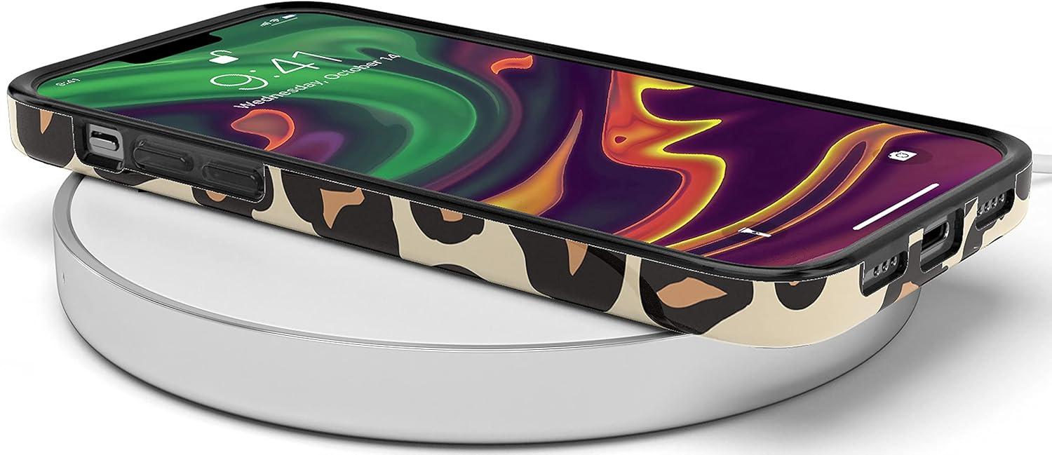 imageCasely iPhone 11 Pro Max Case  Out and About  Light Pink Floral  Classic Ultra Slim DesignInto the Wild  Leopard