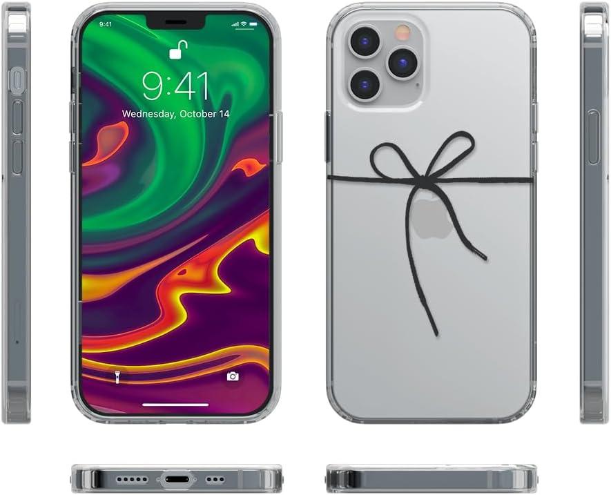 imageCasely iPhone 11 Pro Max Case  Out and About  Light Pink Floral  Classic Ultra Slim DesignKnot Over U  Clear Ribbon