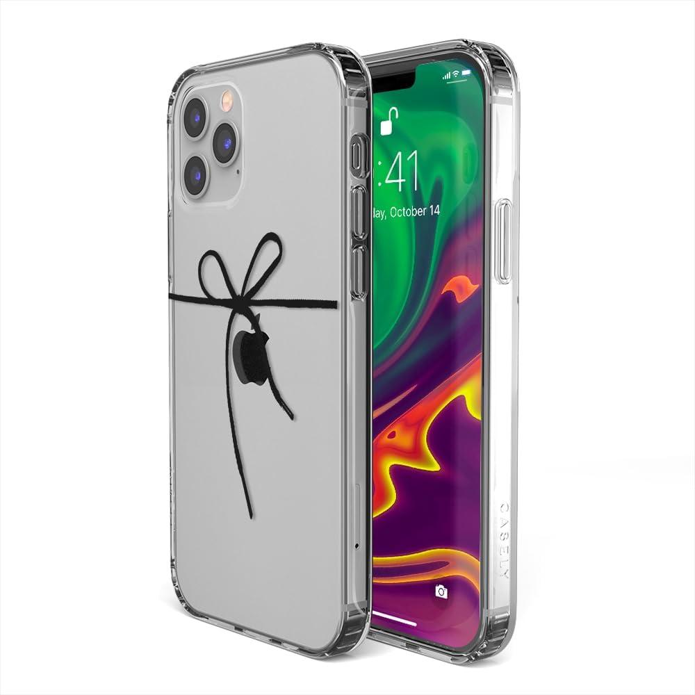 imageCasely iPhone 11 Pro Max Case  Out and About  Light Pink Floral  Classic Ultra Slim DesignKnot Over U  Clear Ribbon