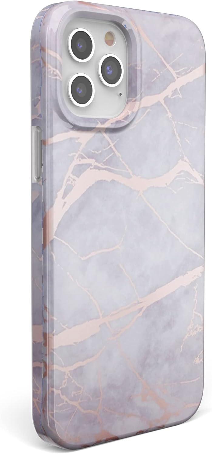 imageCasely iPhone 11 Pro Max Case  Out and About  Light Pink Floral  Classic Ultra Slim DesignLavender Gray  Rose Gold Marble
